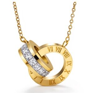 Roman numbers Necklace 18k Gold Plated